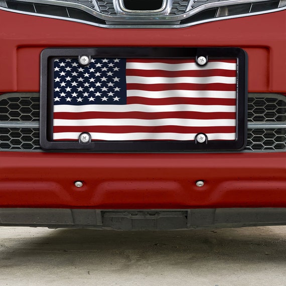 American Flag License Plate Etsy