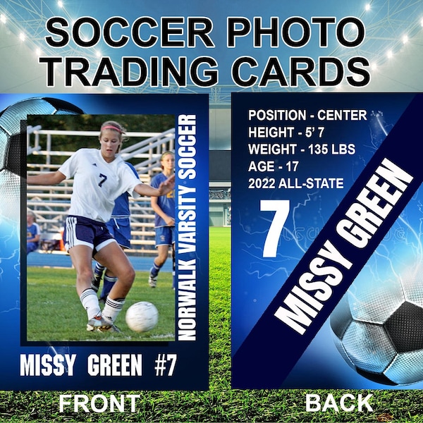 Soccer Photo Cards Etsy