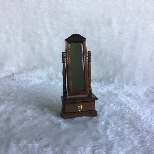 New in Box.  Dollhouse Miniature, 1:12 Scale Stand-up Dressing Mirror