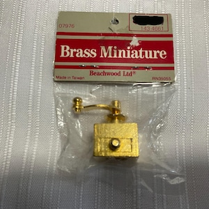 Vintage Miniature New in Package Brass Coffee Grinder
