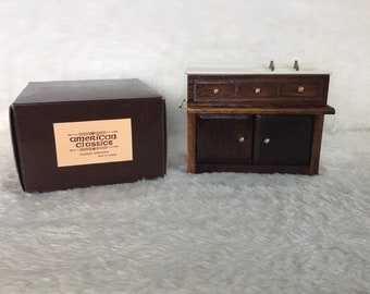 New in Box.  Dollhouse Miniature, Vintage, American Classics, Kitchen Cabinet