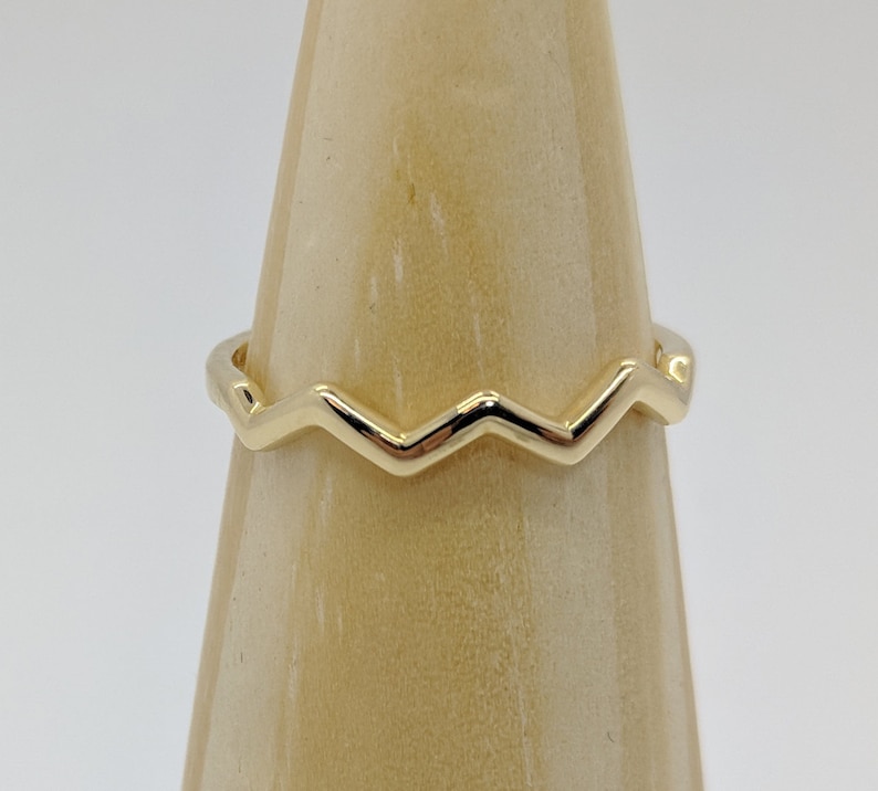 Wavy Stackable Gold Ring Wedding Stacking Thin Delicate Ring