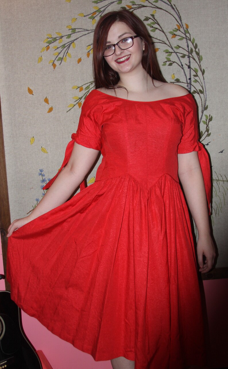 Vintage 50s Red Dress