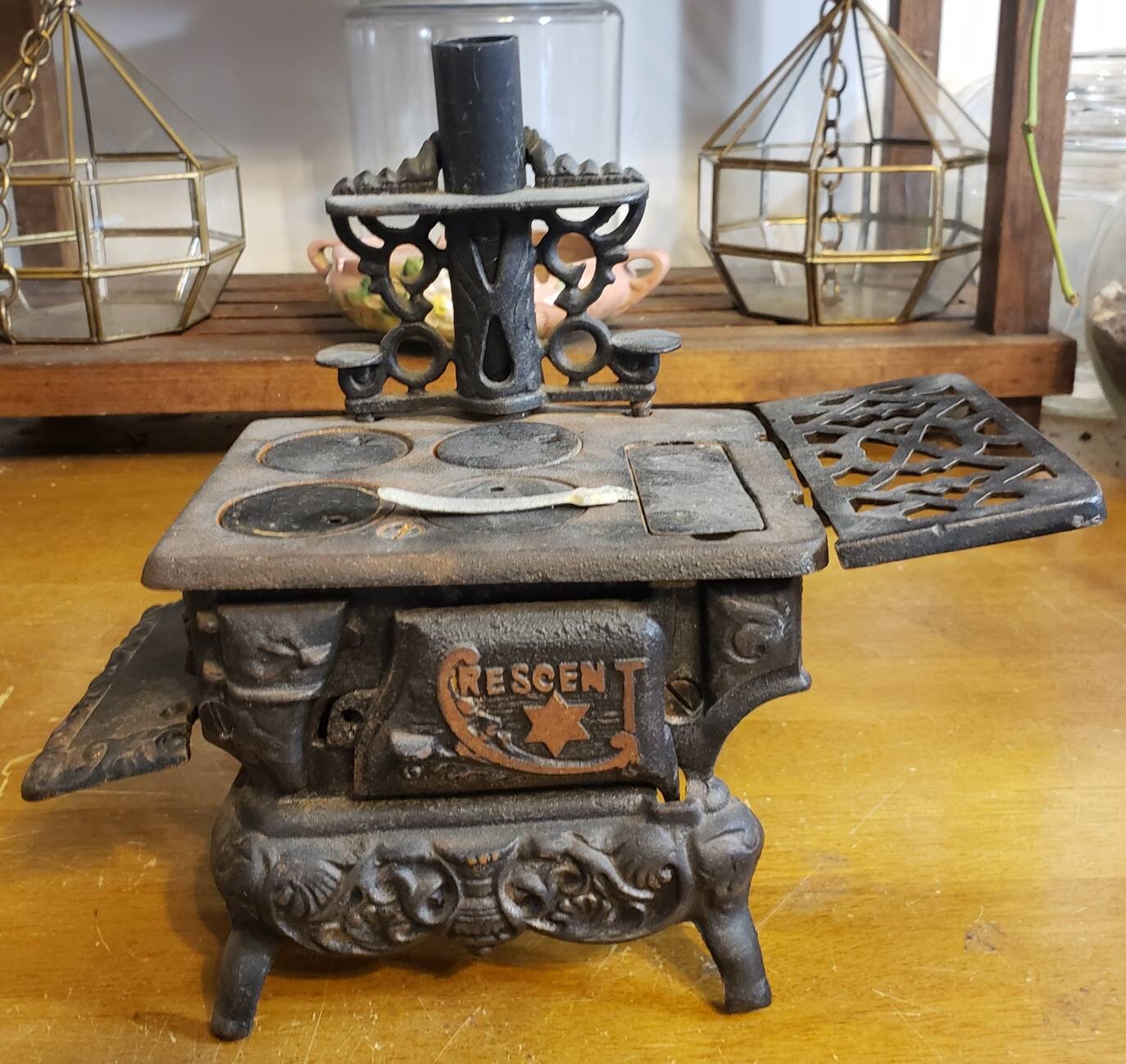 Beautiful Antique Cast Iron Crescent Stove Toy Salesman Sample - Etsy