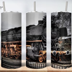 Tren vintage Tumbler png, 20oz Skinny Tumbler Sublimation Designs, tren retro, envoltura de tren tumbler, Tumbler PNG Archivo Digital Download