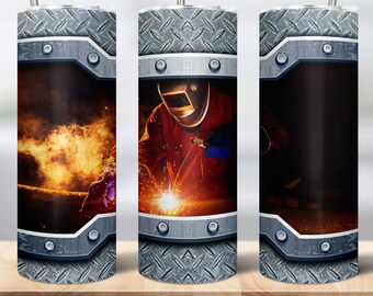 Welder Steel 20oz Skinny Tumbler Sublimation Designs, Welder for Straight Tumbler PNG, Welder Sublimation, Digital Download