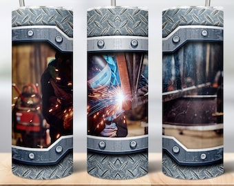 Welder Steel 20oz Skinny Tumbler Sublimation Designs, Welder for Straight Tumbler PNG, Welder Sublimation, Digital Download