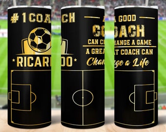 Great Coach Change Life 20oz Skinny Tumbler, Coach Gift, Soccer Tumbler Png, Sublimation Design, Tumbler wrap Download