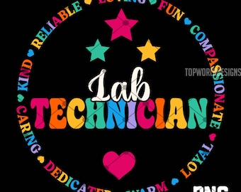 Lab Technician PNG, Medical Laboratory Design, Healthcare Worker Gift (Digital Download)