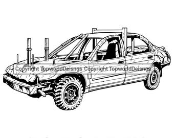 Demolition Derby Car SVG: Shirt Design, Sublimation (Instant Download) #2