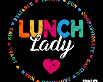 Lunch Lady Png, Back to School, Cafeteria Squad, Cafeteria Crew, Lunch Crew Png, First day of School, Sublimation Design Downloads