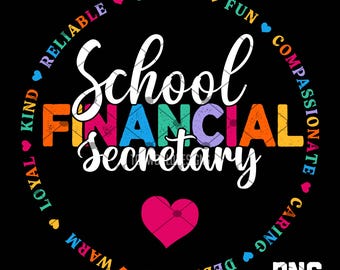 School Financial Secretary PNG, Office Squad Png, Office Lady, Back to School, First day of School, Crew, Sublimation Design Downloads