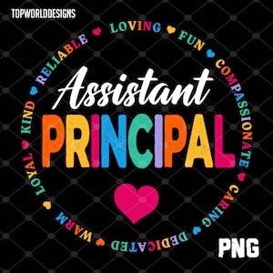 Assistant Principal png, Back to School png, School png, Kids png, Teacher png, Teacher shirt, png Designs Sublimation, digital Download