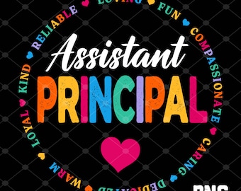 Assistant Principal png, Back to School png, School png, Kids png, Teacher png, Teacher shirt, png Designs Sublimation, digital Download
