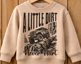 Off road Jeep Shirt Design for Kids (SVG PNG) – A Little Dirt Never Hurt