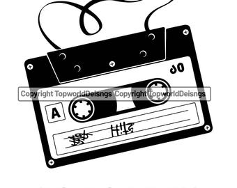 Retro Cassette Tape SVG: 80s 90s Nostalgia Design (Digital Download