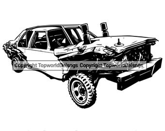demolition Derby Car Svg, Derby Wife, Derby life, Shirt Design, Car Svg, Derby Race, Sublimation Design, instant Download Silhouette #4