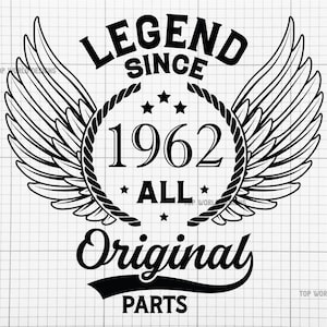 60歳の誕生日 SVG PNG、60歳 SVG、完璧に熟成 SVG、60歳と素晴らしい SVG、ヴィンテージ 1962 SVG - 印刷可能、Cricut および Silhouette カット ファイル