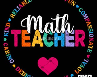 Profesor de matemáticas PNG: Diseño divertido de camiseta de álgebra (descarga digital)