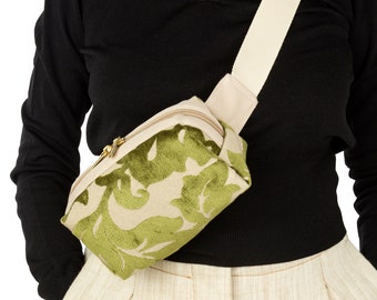 Women's fanny pack, shoulder bag, velvet fanny pack, original cloth fanny pack, gift for her