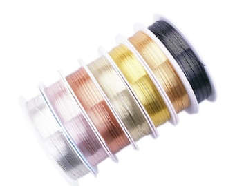 1 Roll 0.5mm Silver//Gold Plated Copper Wire Jewelry Making Wire Cord DIY Sizes