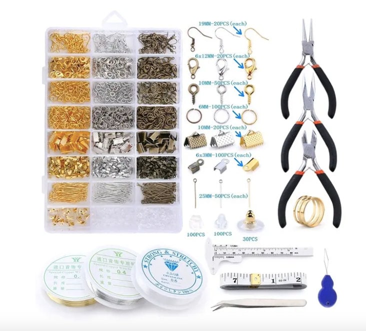 Kit Complet Fabrication Boucles D'Oreilles TsunNee – 3353 Pièces, 5 Couleurs, Outils Inclus Pour Bijoux DIY