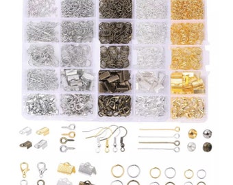 Legeringstillbehörsset Smyckesfynd Verktyg Klämma Spänne Hummerlås Öppna Öppningsringar Örhängeskrok Smyckestillverkningstillbehör Kit DIY