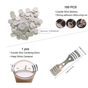 105-Piece Candle Making Kit - Eco-Friendly Soy Wax, Smokeless Wicks, Wood & Cotton Cores - Scented Home Craft Accessories image 3