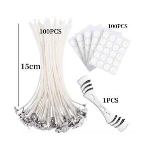 105-Piece Candle Making Kit - Eco-Friendly Soy Wax, Smokeless Wicks, Wood & Cotton Cores - Scented Home Craft Accessories image 1