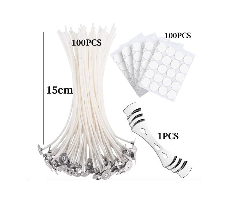 105-Piece Candle Making Kit - Eco-Friendly Soy Wax, Smokeless Wicks, Wood & Cotton Cores - Scented Home Craft Accessories image 1