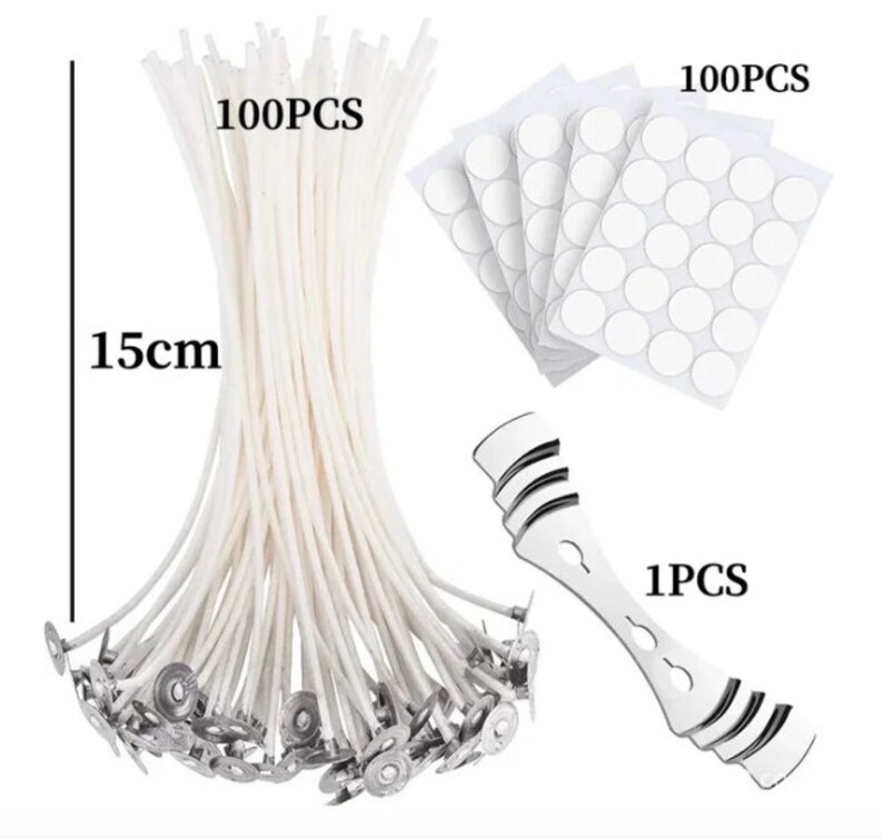 105-Piece Candle Making Kit - Eco-Friendly Soy Wax, Smokeless Wicks, Wood & Cotton Cores - Scented Home Craft Accessories image 8