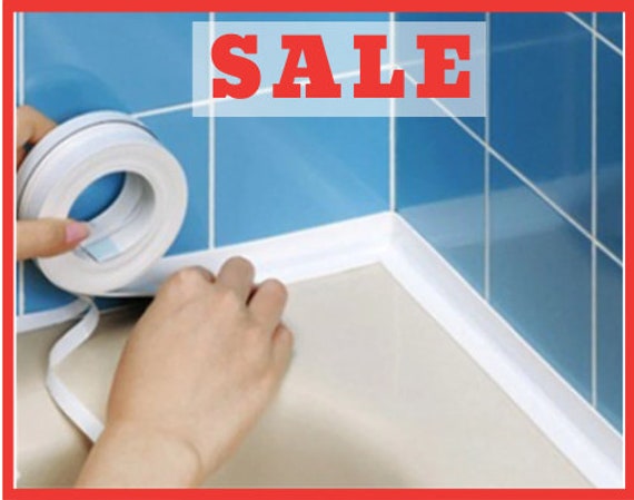 Shower Bath Sealing Tape Pvc Waterproof Wall Sticker Self Adhesive  Waterproof
