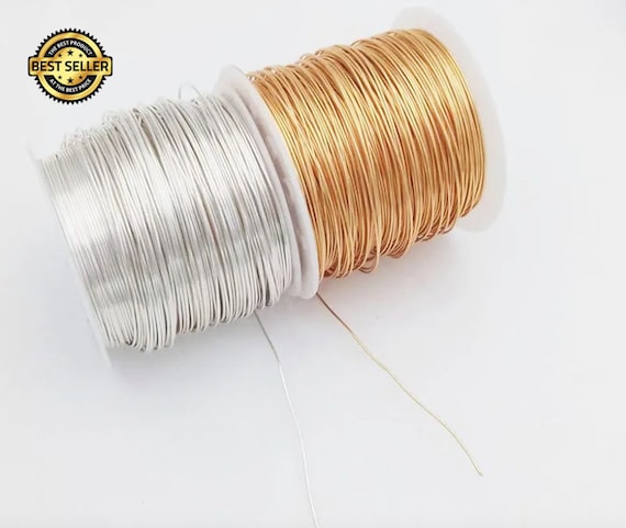 SOFT Gold Silver Plated Copper Wire for Jewelry Making / 0.2 1.0mm Gauges /  Tarnish Resistant / Copper Wire for Earring / Wrapping Wire 