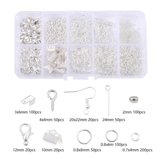 Jewelry Findings Tool Set Open Jump Ring/Lobster Clasp/Tail Chain/Clip  Buckle/Drop Kit/Earring