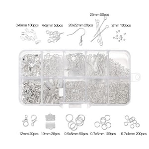 300 Piece Earring Making Kit - Multicolor Hypoallergenic Hooks, Jump Rings, Ear Wires & Backs - DIY Jewelry Repair and Crafting Set