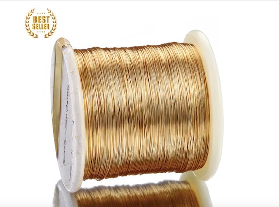 Gold Wire for Jewelry Making, SOFT Wire, Non Tarnish Craft Wire, Round  Wires, Beading & Crafting Soft Wire, 0.3 1.0 Dia, 16 Ft Spool 