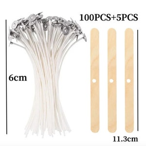 105-Piece Candle Making Kit - Eco-Friendly Soy Wax, Smokeless Wicks, Wood & Cotton Cores - Scented Home Craft Accessories image 2