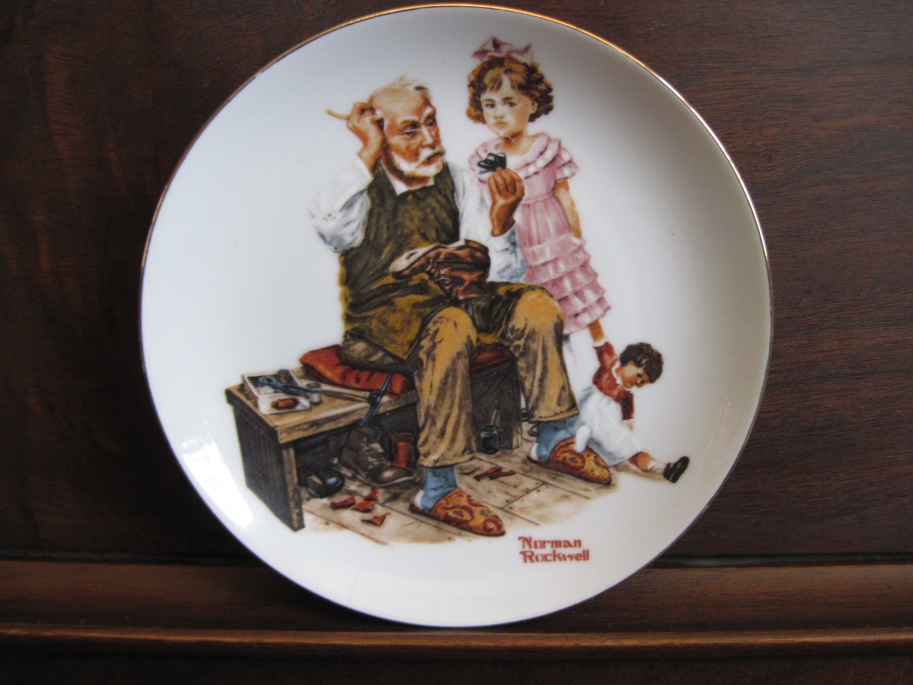 Set of Two Vintage Norman Rockwell Plates Etsy