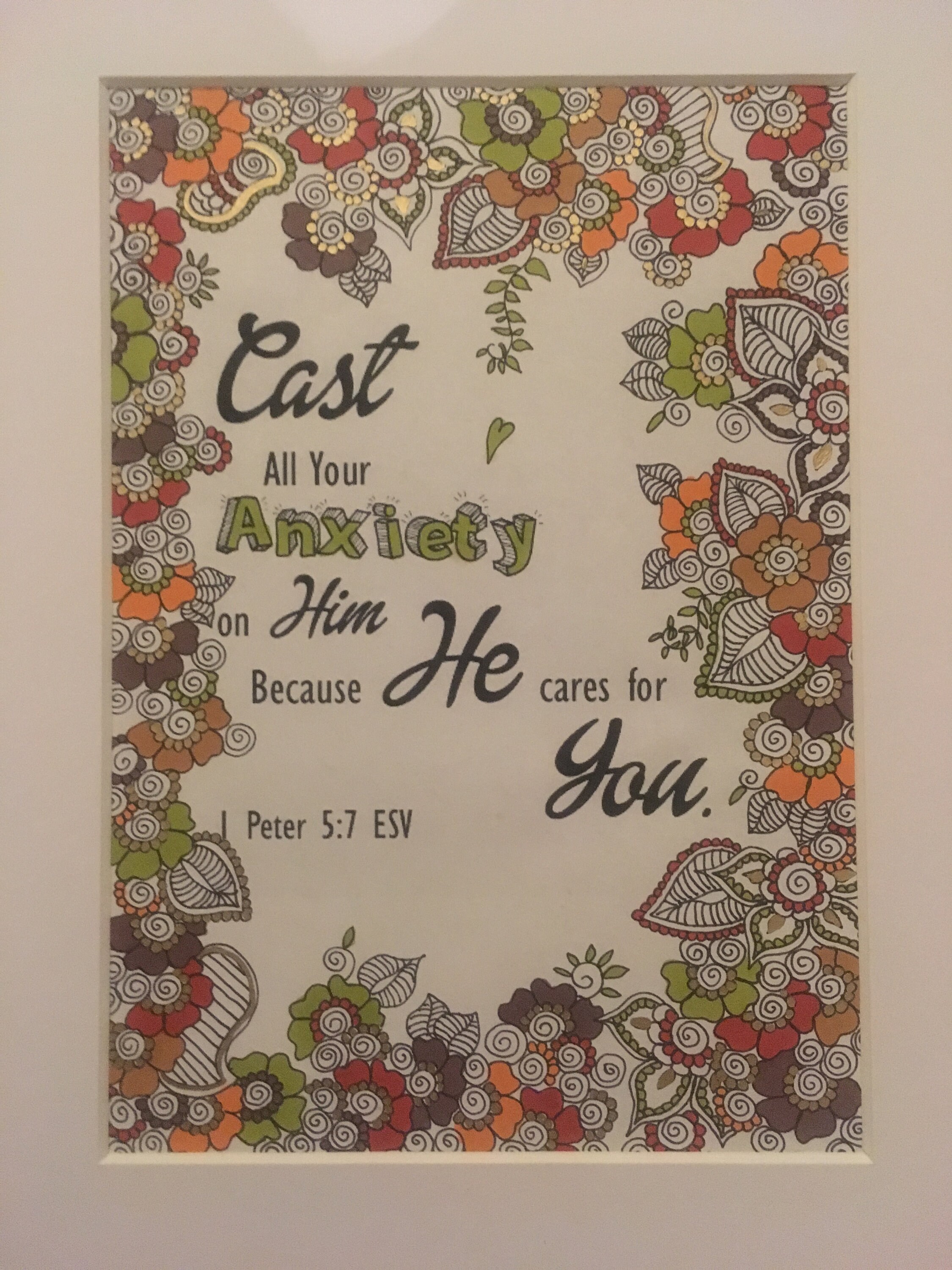 A5 Framed Bible Verse With Henna Style Eastern Border - Etsy