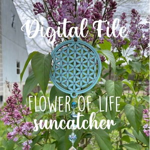flower of life SUNCATCHER SVG DXF cut file sacred geometry mandala digital download glowforge laser printer wood jewelry symbol sun catcher