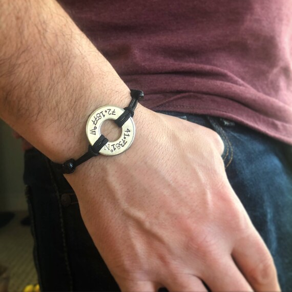 stamped washer bracelet