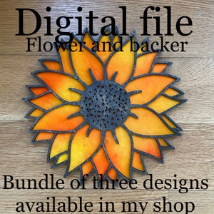 Arquivo de corte SVG Girassol um sinal e apoiador Você é meu raio de sol em camadas redondo download digital impressora a laser glowforge impressão corte flor de madeira