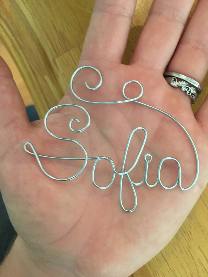 Wire Name Word Art Ornament Decor | Etsy