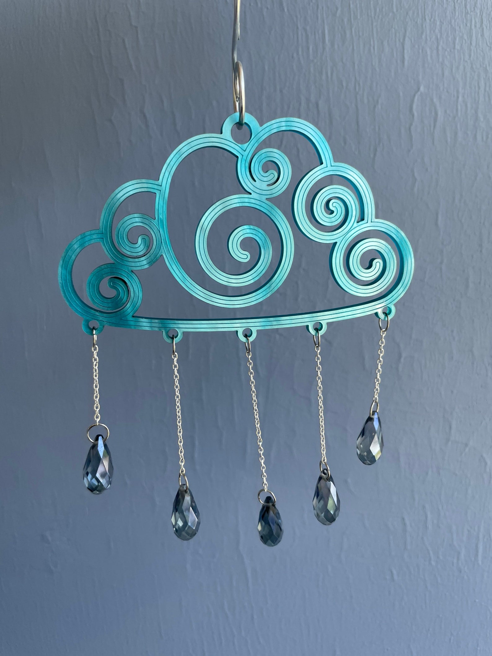 Cloud Suncatcher SVG DXF cut file raincloud sun catcher Car Etsy