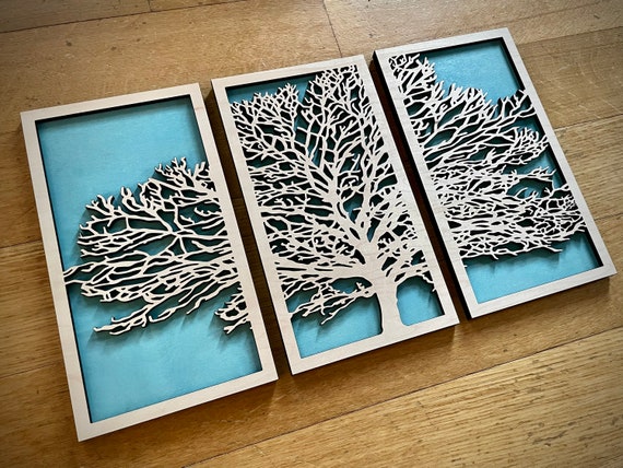 Set of 2 Framed Laser Cutting Metal Maple Trees Set of 2 Framed Laser Cutting Metal Maple Trees