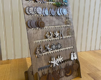 LARGE EARRING DISPLAY stand svg pdf cut file extra large laser glowforge size full sheet of material stable base 3mm .15 in .2 in versions