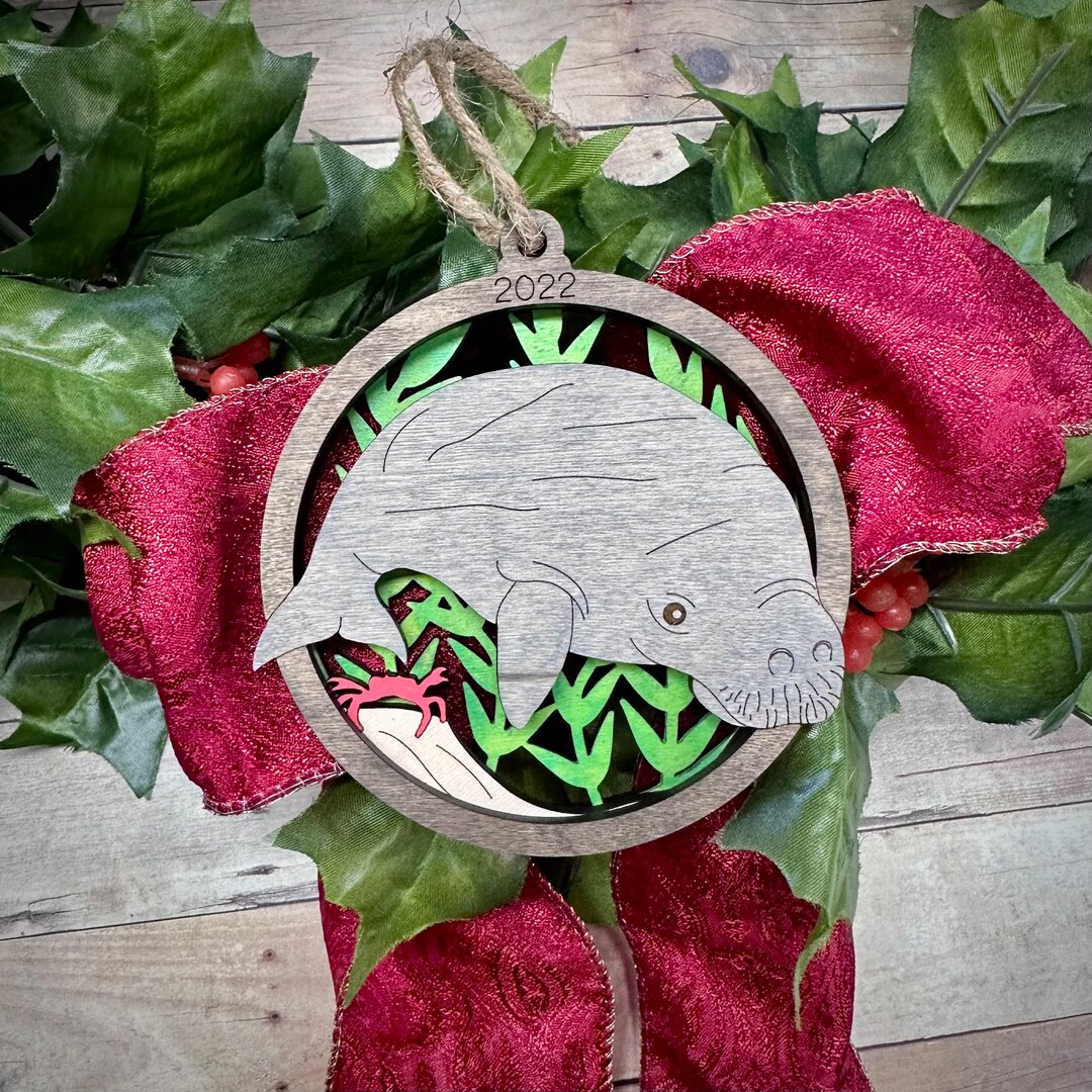 Manatee Christmas Ornament 