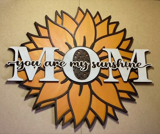 SPLIT/EXTRA LARGE svg cut file Sunflower Mother's Day | Etsy
