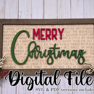 CHRISTMAS SIGN svg pdf dxf vector movie song quotes background and shiplap background glowforge digital download holidays gift merry jingle