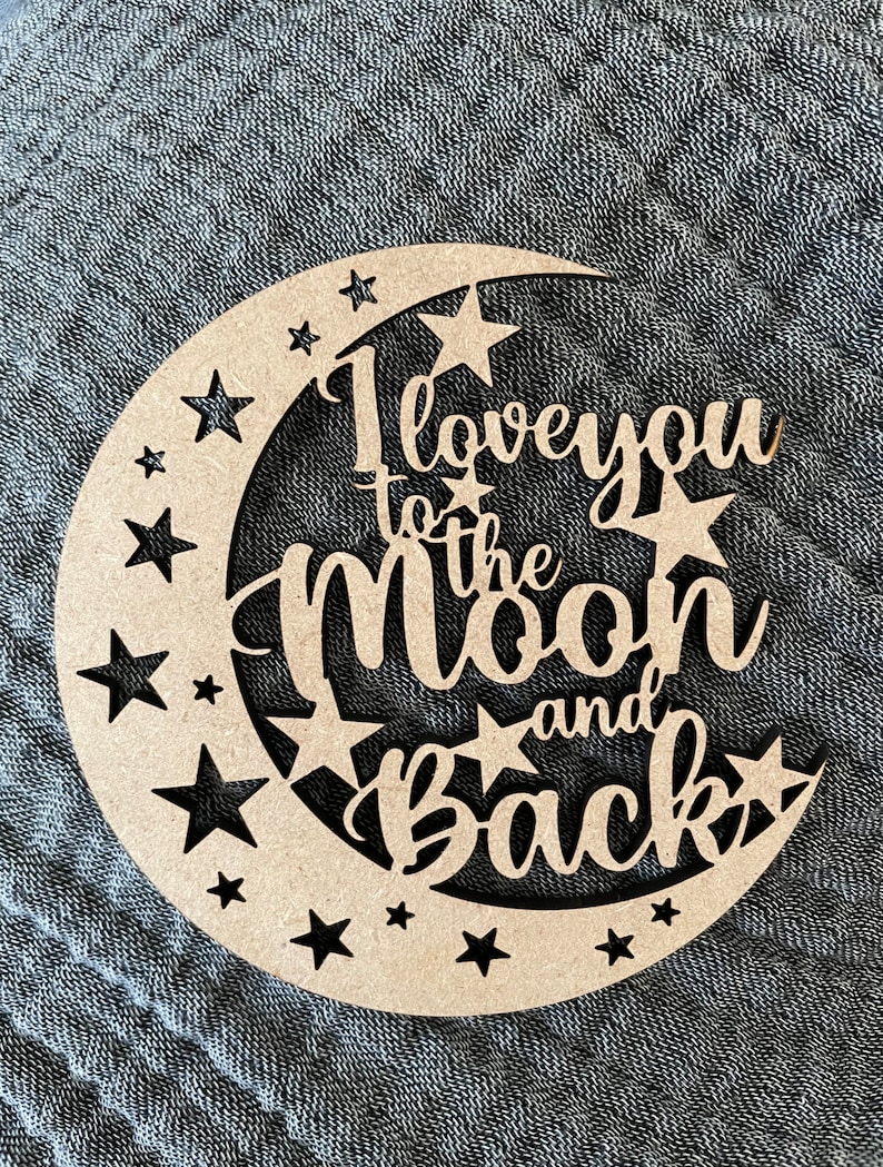 I Love You to the Moon and Back SVG File Glowforge Cricut - Etsy